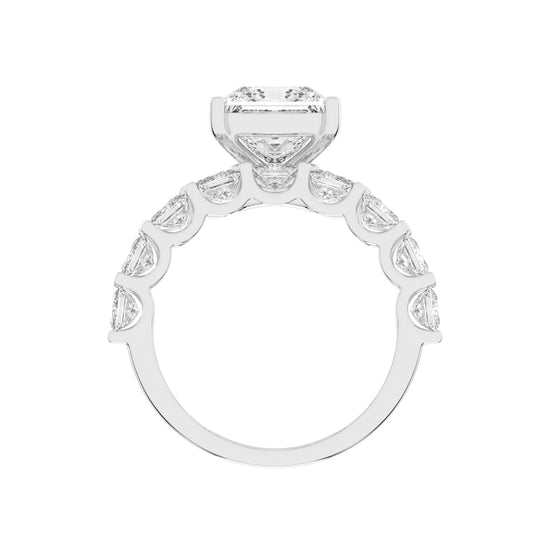 Princess-Cut Diamond Multi-Row Bridal Set