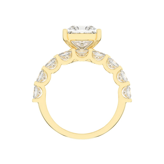 Princess-Cut Diamond Multi-Row Bridal Set