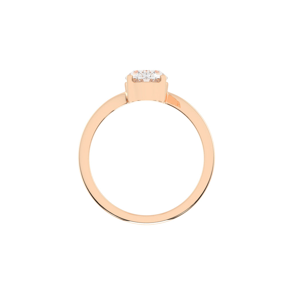 Modern Swirl Solitaire Ring