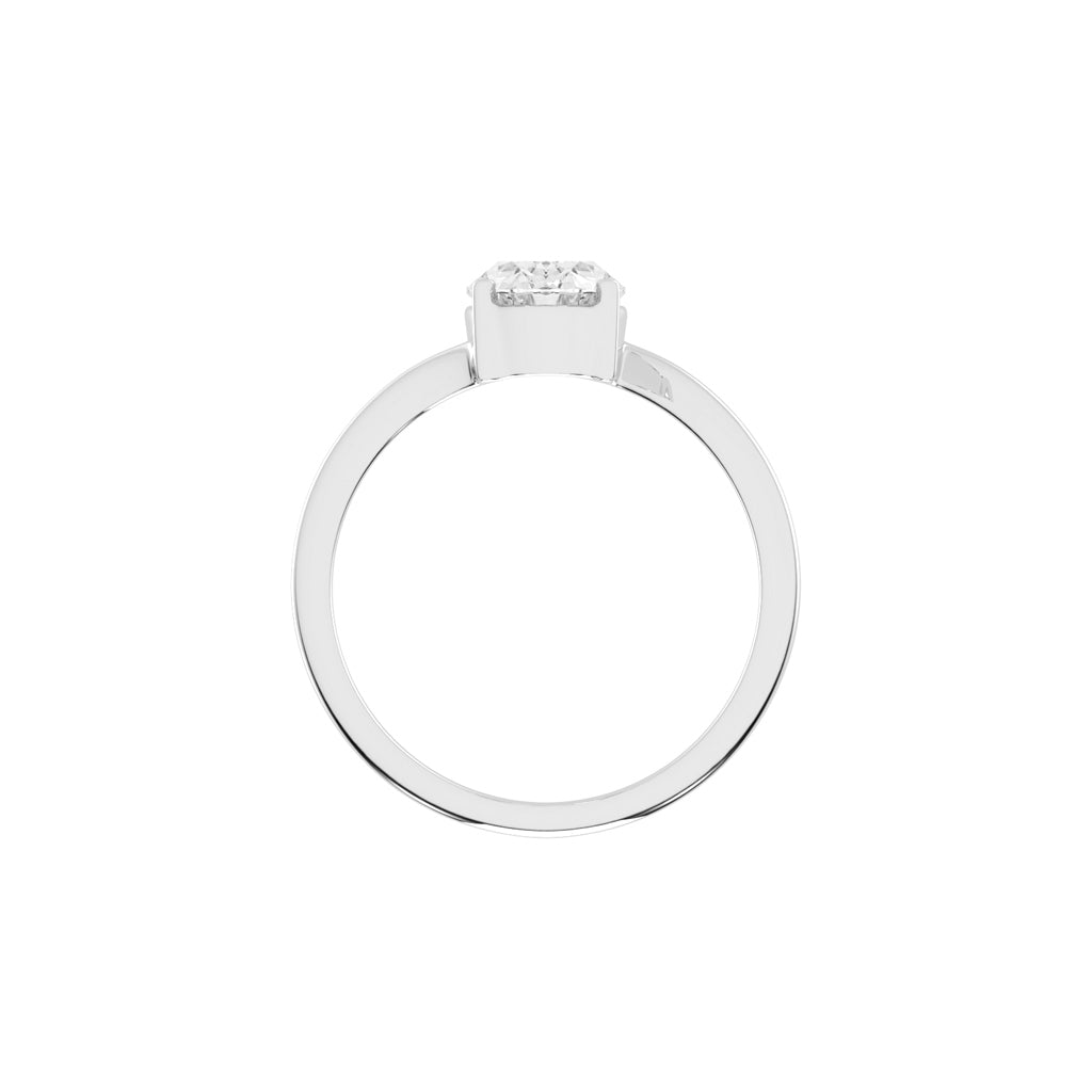Modern Swirl Solitaire Ring