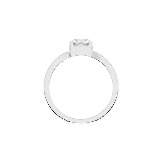 Modern Swirl Solitaire Ring