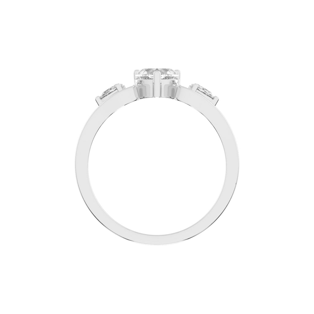 Romantic Trio Heart Ring