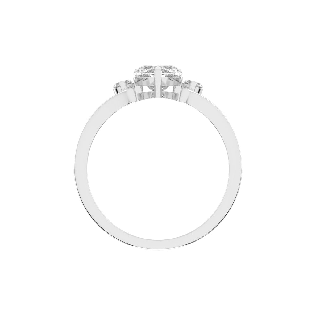 Whimsical Heart & Marquise Ring
