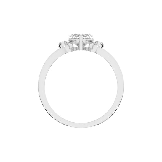 Whimsical Heart & Marquise Ring