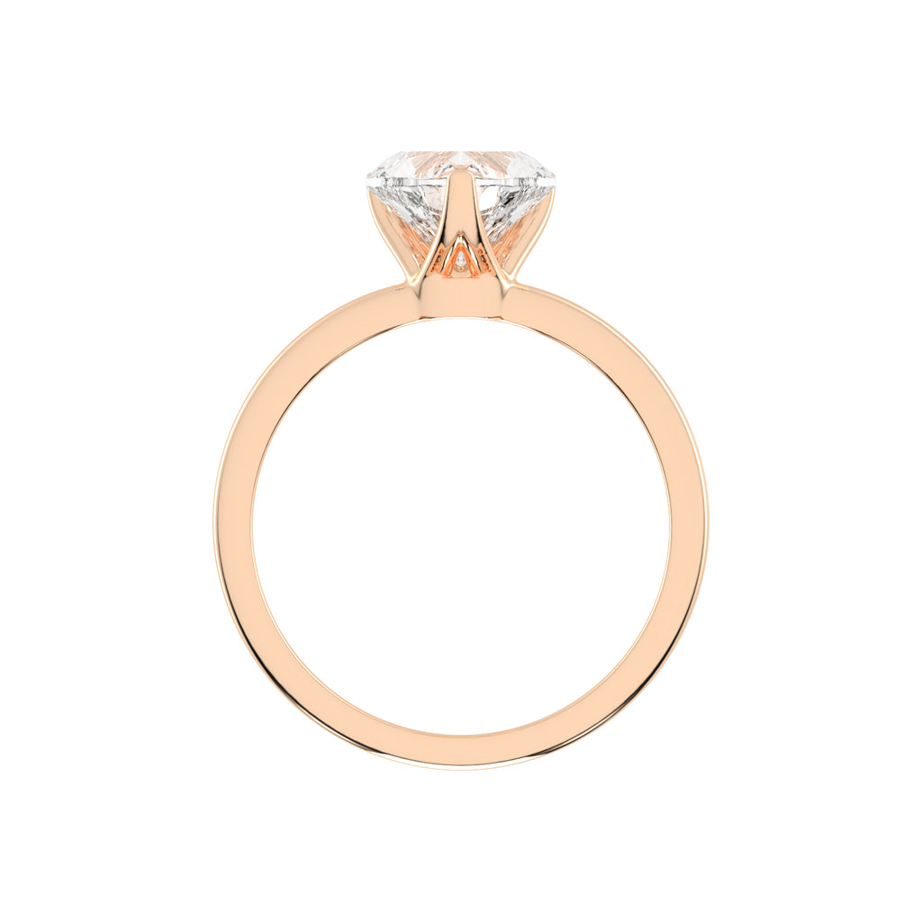 Amora Heart Solitaire Lab Diamond Ring