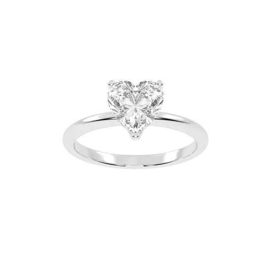 Amora Heart Solitaire Lab Diamond Ring