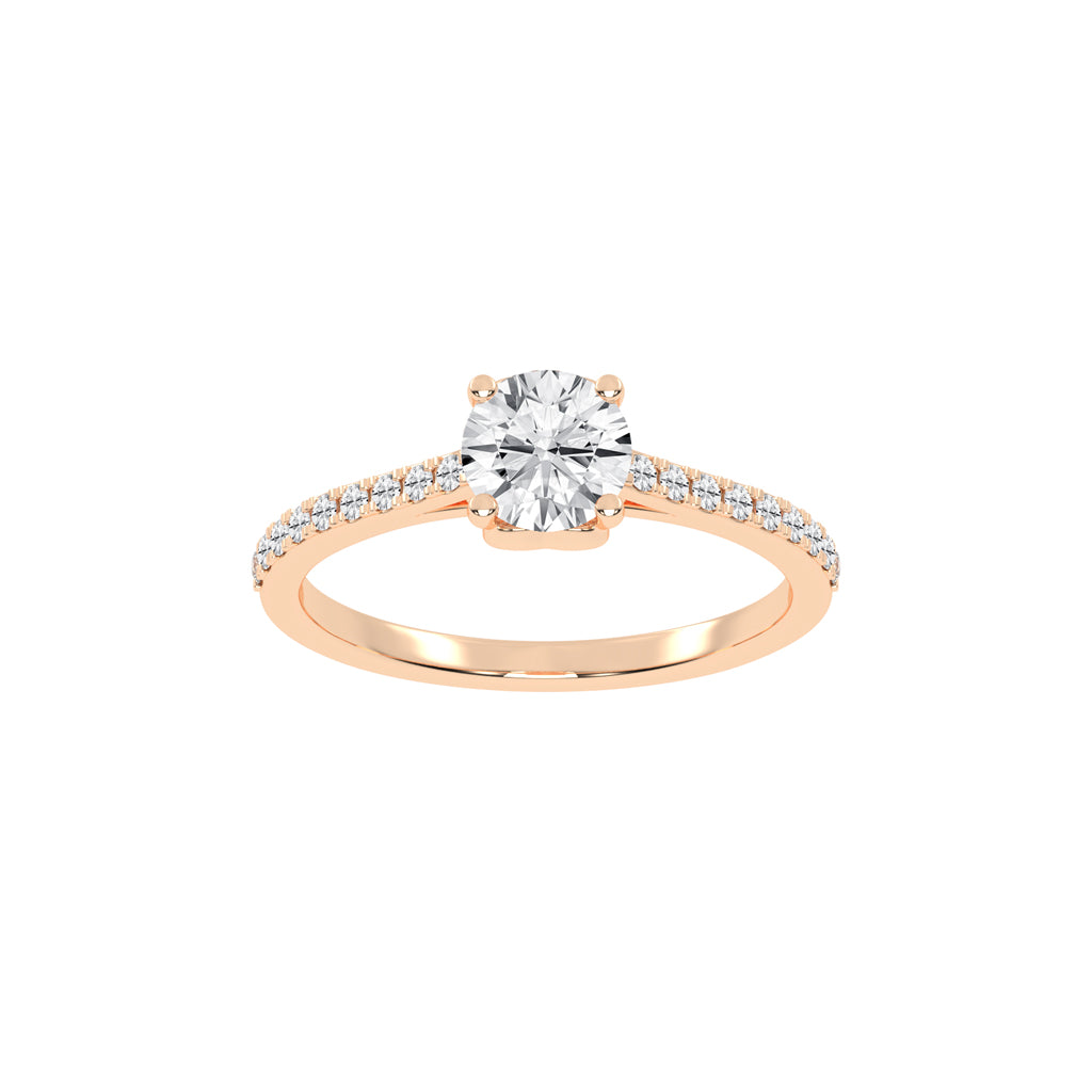 Celestia Pavé Lab Diamond Engagement Ring
