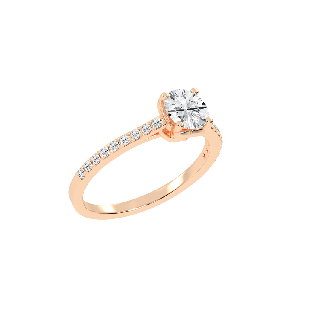 Celestia Pavé Lab Diamond Engagement Ring