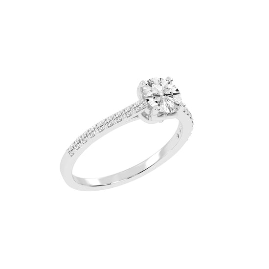 Celestia Pavé Lab Diamond Engagement Ring