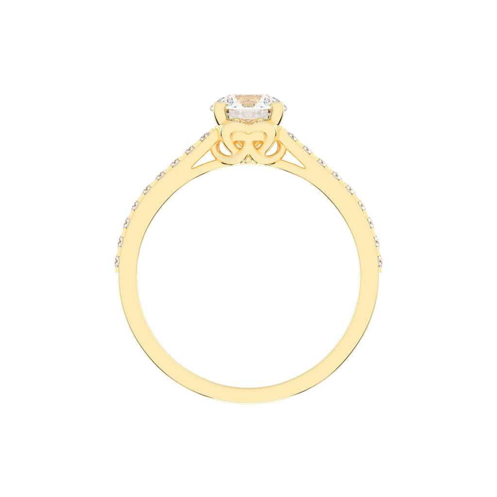 Celestia Pavé Lab Diamond Engagement Ring