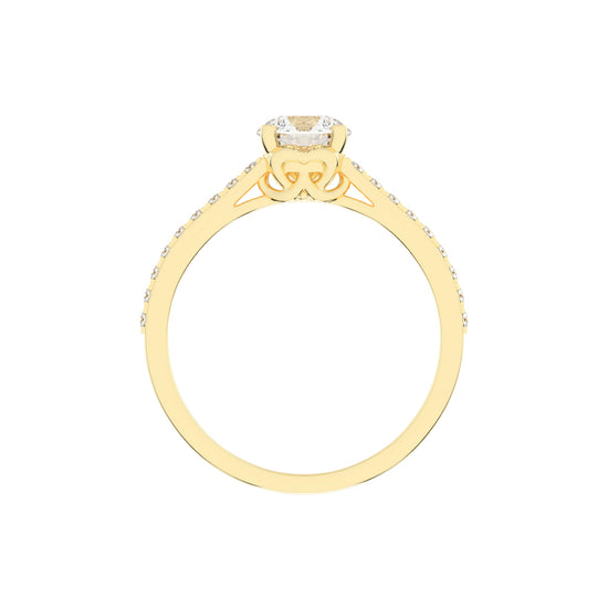Celestia Pavé Lab Diamond Engagement Ring
