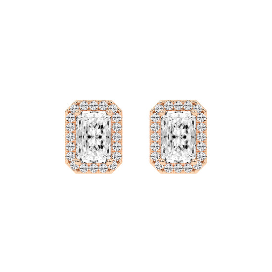 Dazzling Halo Stud Earrings