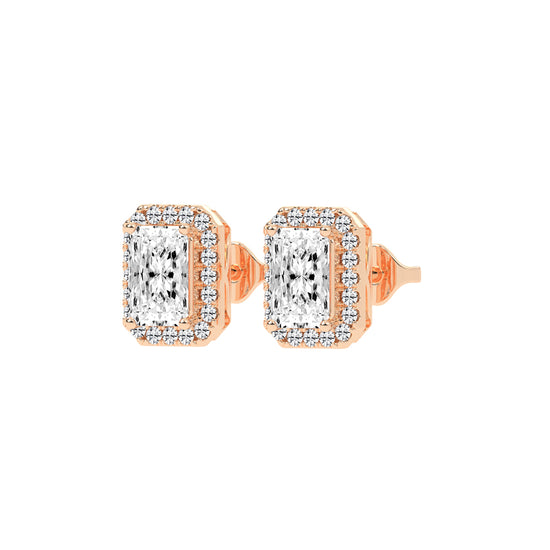 Dazzling Halo Stud Earrings