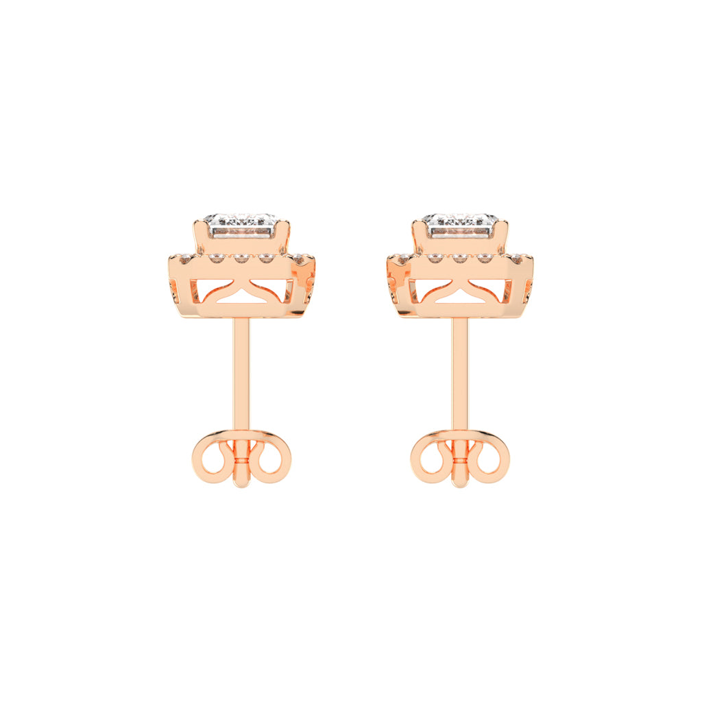 Dazzling Halo Stud Earrings