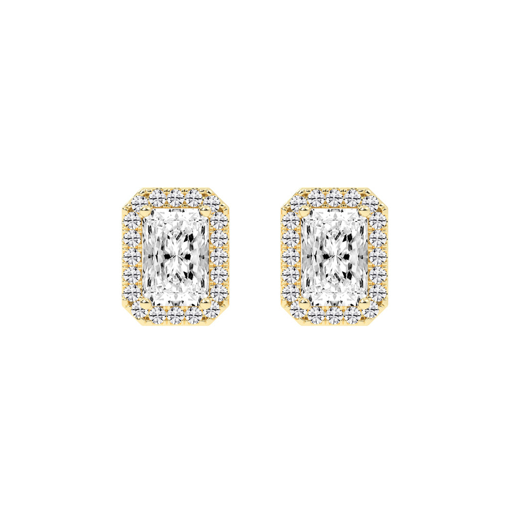 Dazzling Halo Stud Earrings