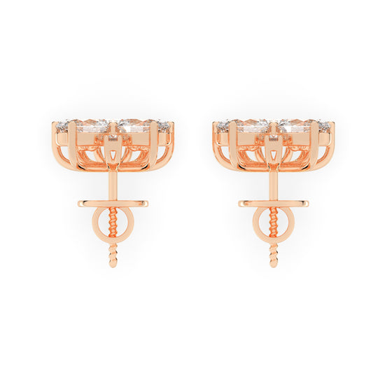 Trilogy Blossom Sparkle Stud Earrings