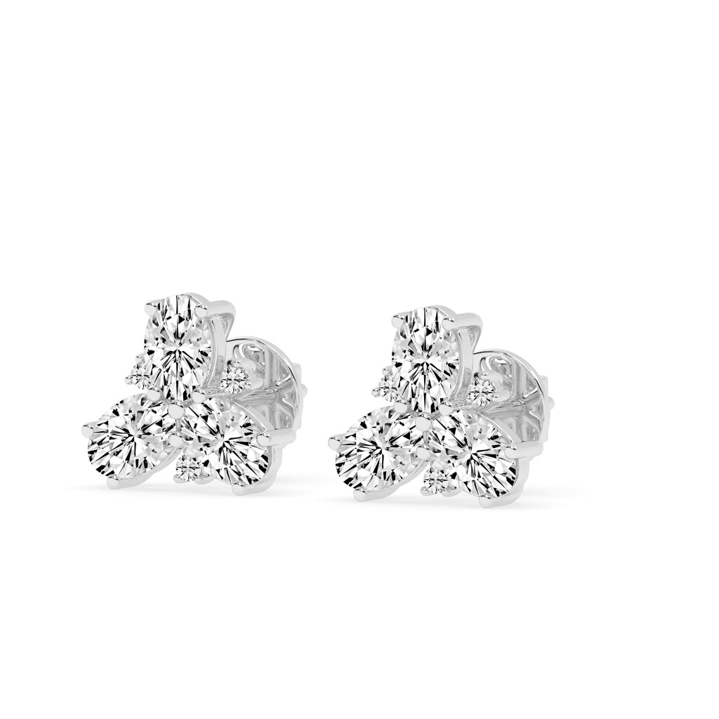 Trilogy Blossom Sparkle Stud Earrings