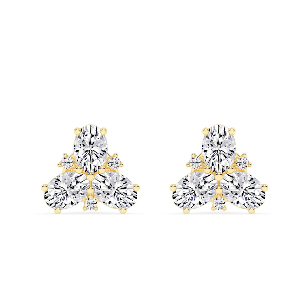 Trilogy Blossom Sparkle Stud Earrings