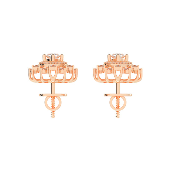 Sunburst Marquise Sparkle Stud Earrings