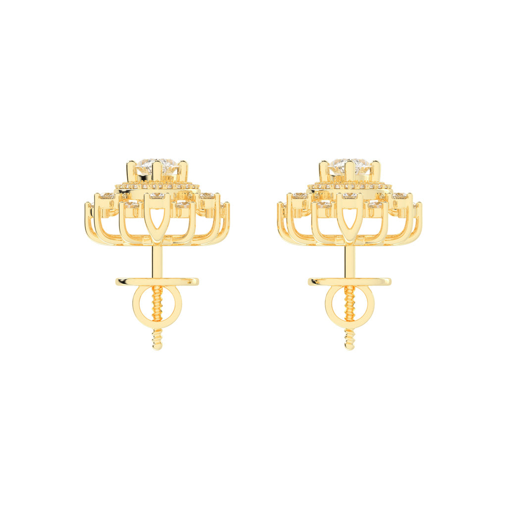 Sunburst Marquise Sparkle Stud Earrings
