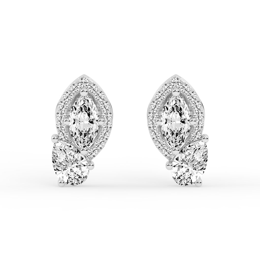 Luminous Duo Sparkle Stud Earrings