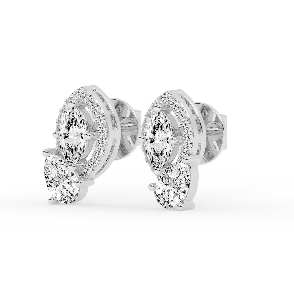 Luminous Duo Sparkle Stud Earrings
