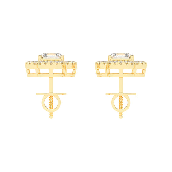 Geometric Bloom Accent Stud Earrings