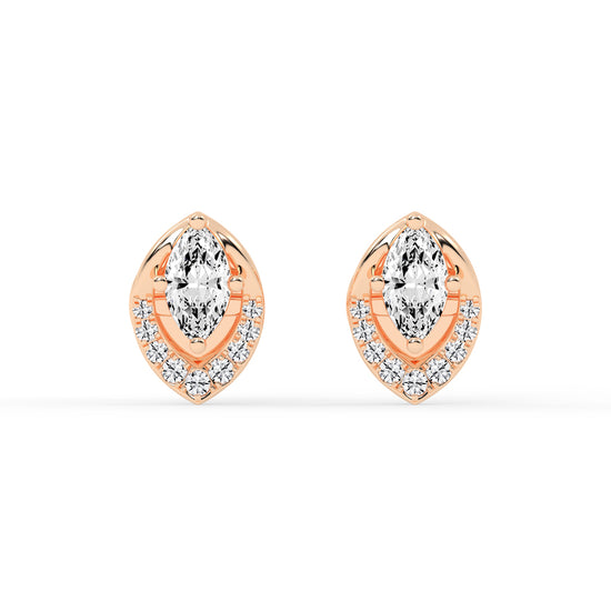 Luminous Marquise Sparkle Stud Earrings