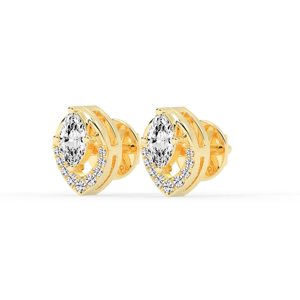 Luminous Marquise Sparkle Stud Earrings
