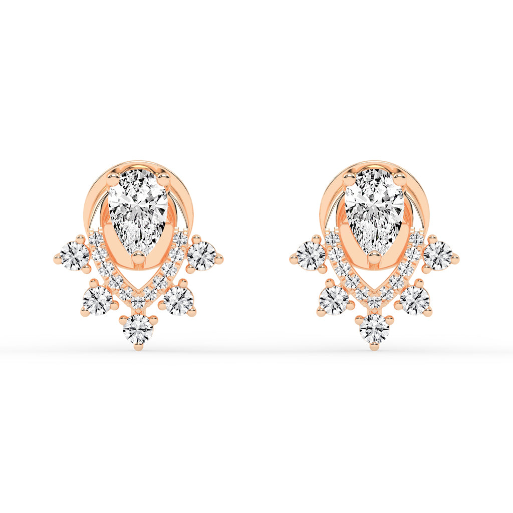 Aurora Drip – Teardrop Cluster Earrings