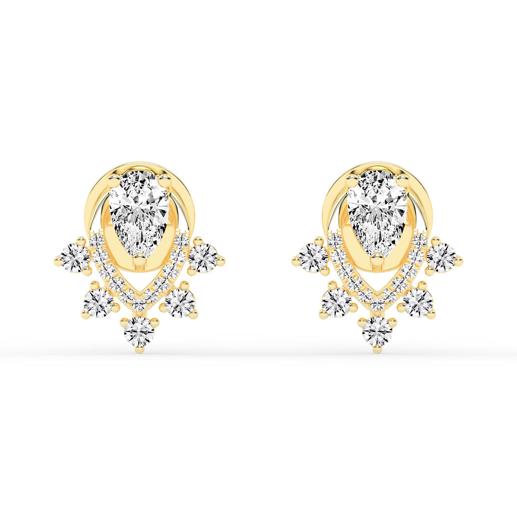 Aurora Drip – Teardrop Cluster Earrings