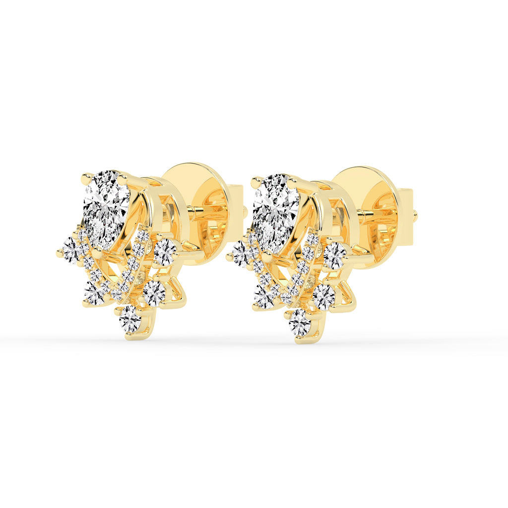 Aurora Drip – Teardrop Cluster Earrings