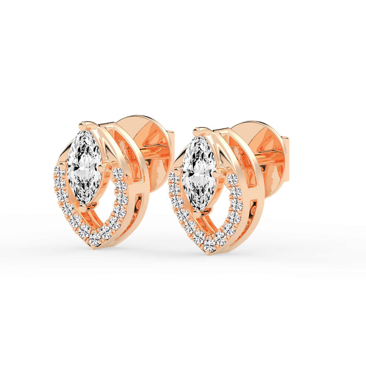 Virelle Spark – Marquise Halo Earrings