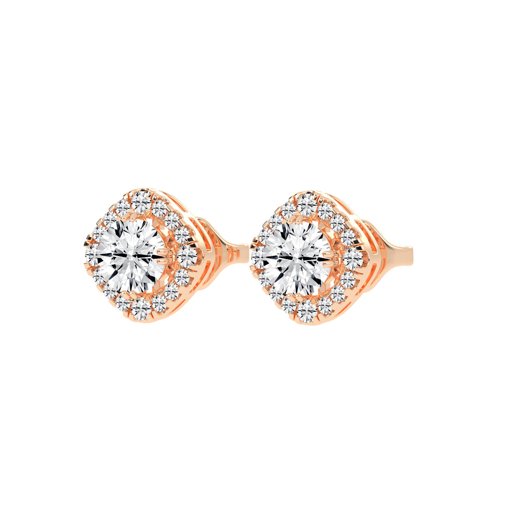Radiance Crest – Cushion Halo Studs