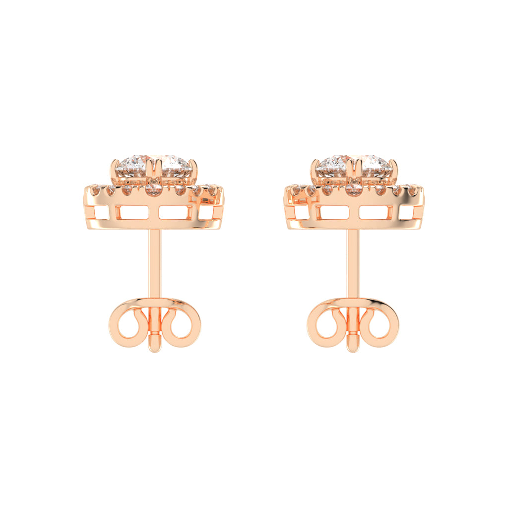 Radiance Crest – Cushion Halo Studs