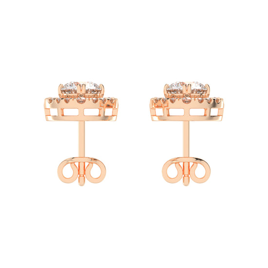 Radiance Crest – Cushion Halo Studs
