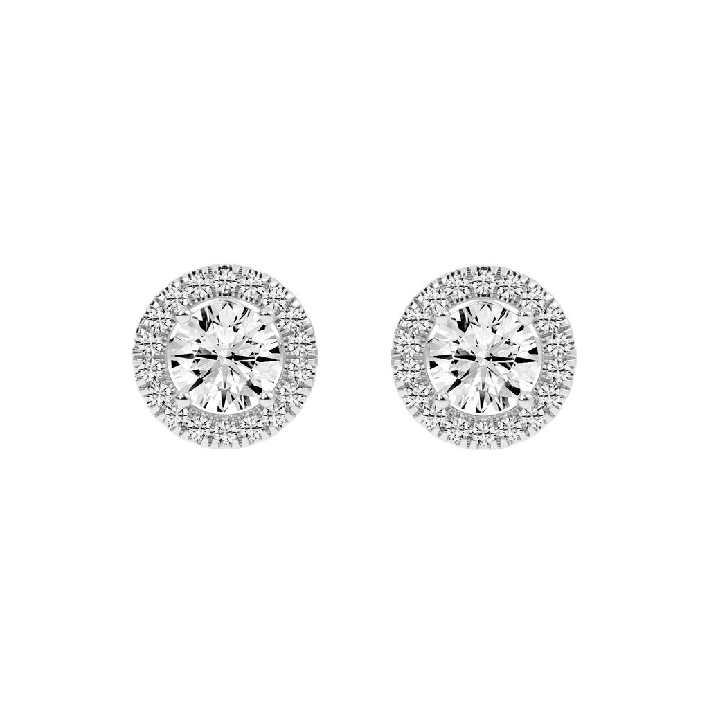 Luna Gleam – Double Halo Studs