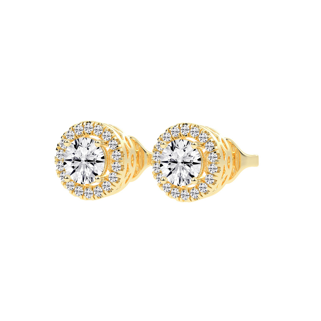 Luna Gleam – Double Halo Studs