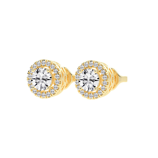 Luna Gleam – Double Halo Studs
