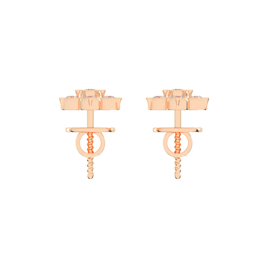 Aurelia Bezel Set Round Lab Diamond Stud Earrings