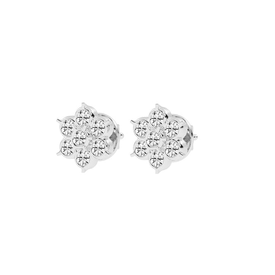 Aurelia Bezel Set Round Lab Diamond Stud Earrings