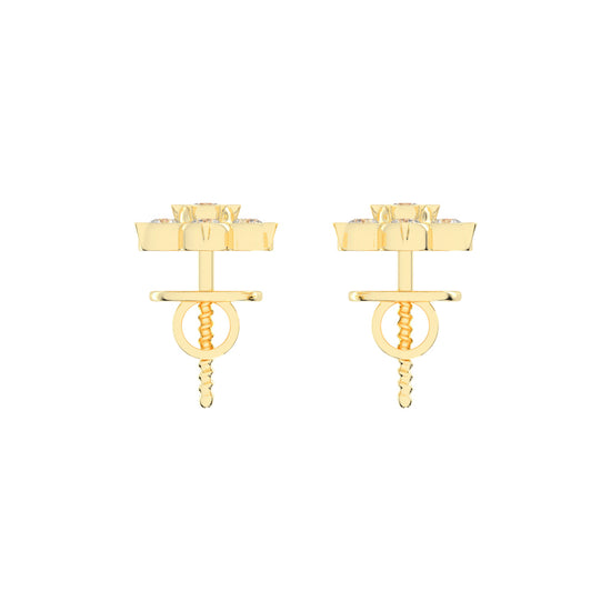 Aurelia Bezel Set Round Lab Diamond Stud Earrings