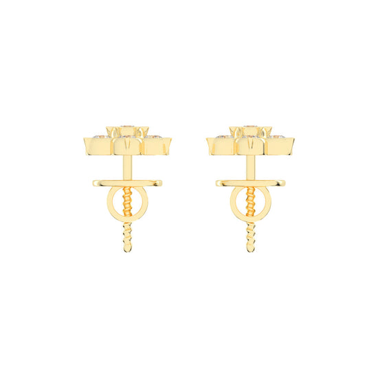 Aurelia Bezel Set Round Lab Diamond Stud Earrings