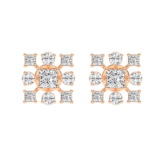 Radiance Multi-Cut Diamond Cluster Studs