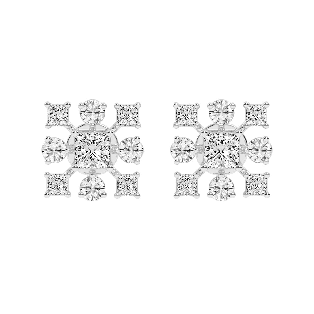 Radiance Multi-Cut Diamond Cluster Studs