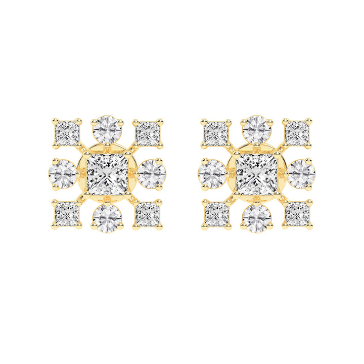 Radiance Multi-Cut Diamond Cluster Studs