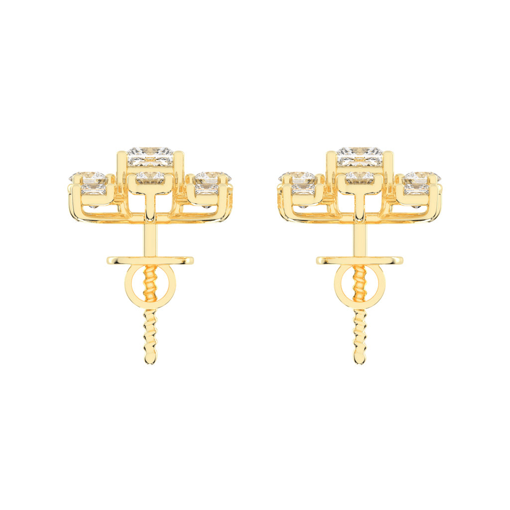 Radiance Multi-Cut Diamond Cluster Studs