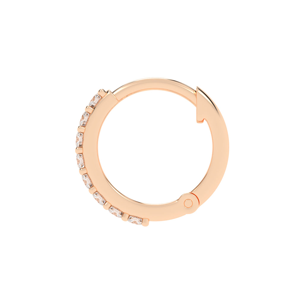 Glamour Pave Diamond Embrace Hoops