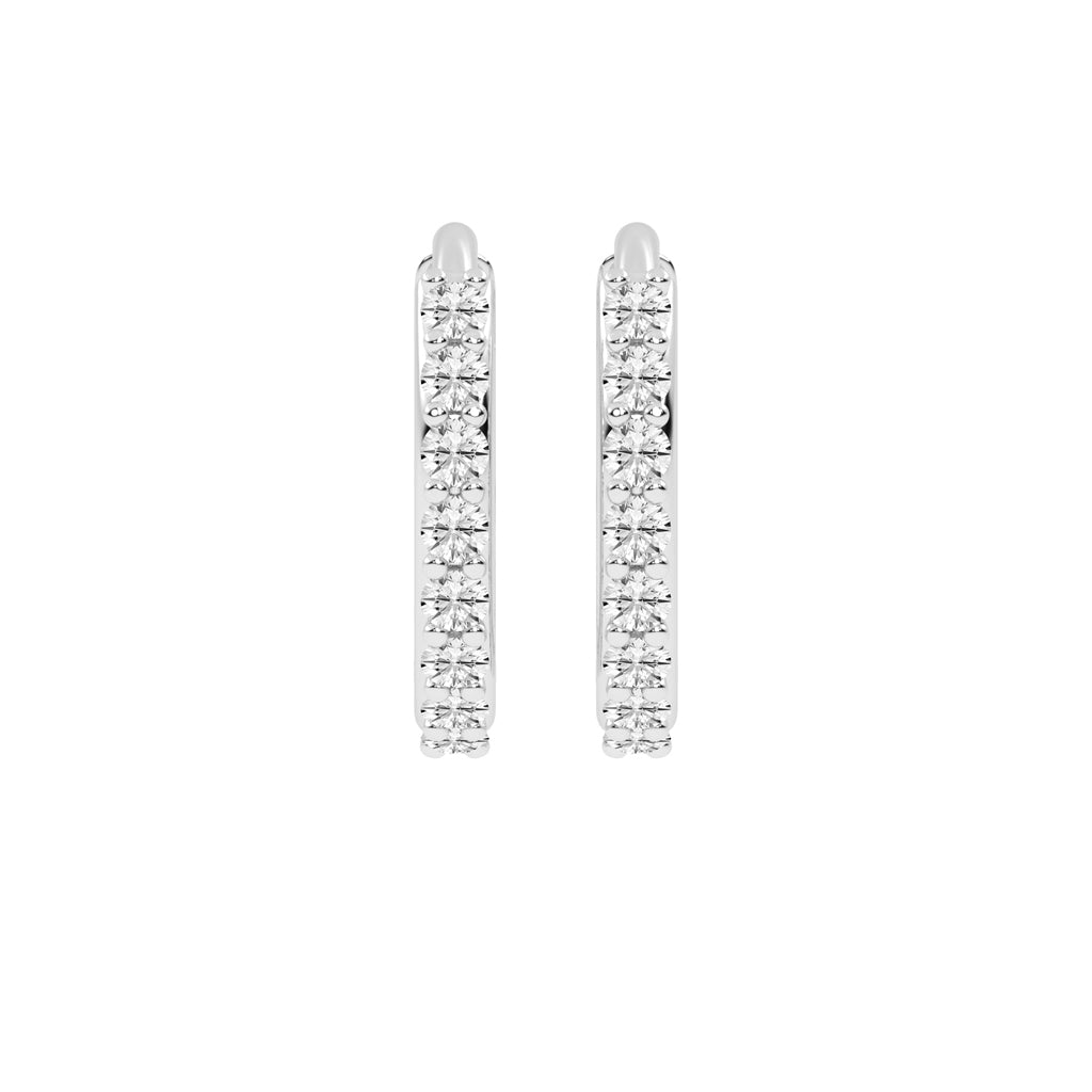 Glamour Pave Diamond Embrace Hoops