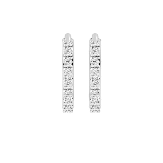 Glamour Pave Diamond Embrace Hoops